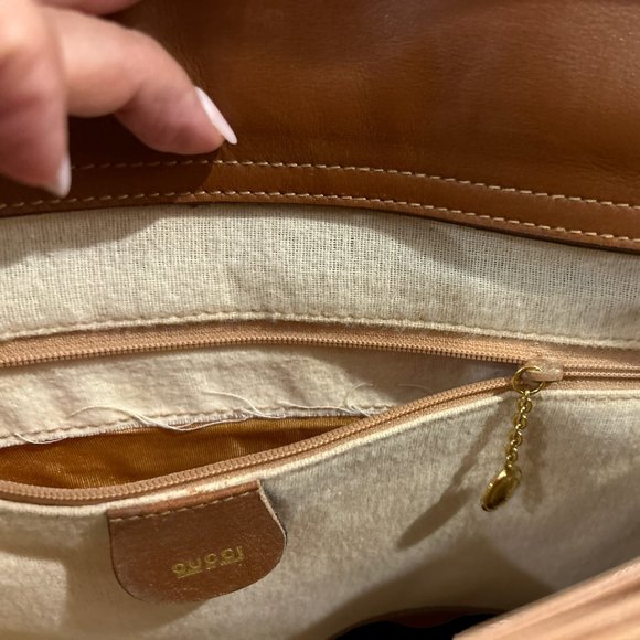 Gucci Leather handbag with Bamboo handle - with Leather Strap - Picture 4 of 16